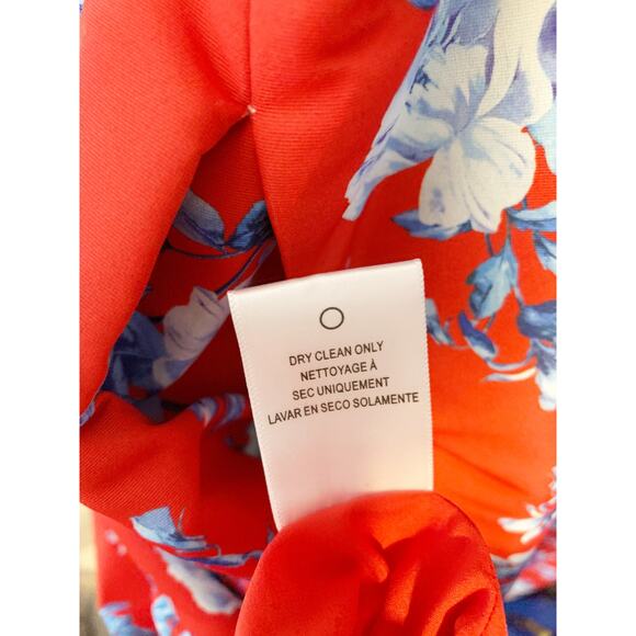 SACHIN + BABI Dress Size 12 Evening Gown Brielle Red Blue Floral Strapless - Picture 9 of 11